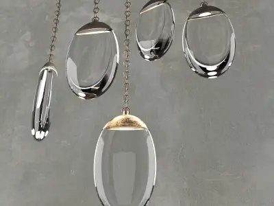 OCHRE Celestial Pebble Pendant 3D model