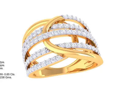 Ladies diamond ring 3D print model 4