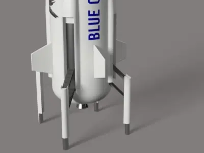 New Shepard model-Blue Origin Free 3D model