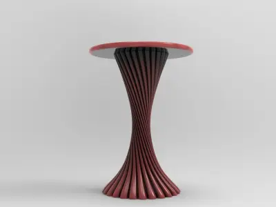 Leafy Table Low-poly 3D model