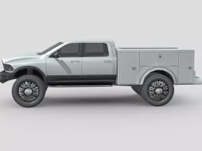 Low Poly Car - Dodge Pickup Utility Low-poly 3D model