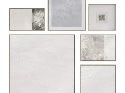 Abstract Painting Frame Set 08 3D model