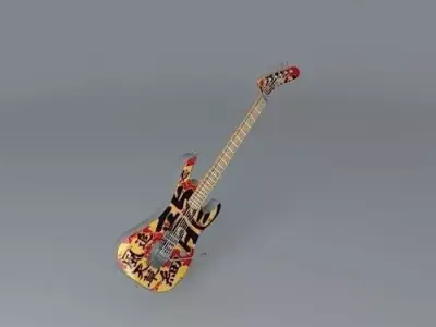 Kramer AMBITION 5 guitar Free 3D model