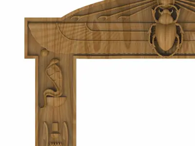 Carved picture frame STL 3D model
