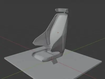 Car seat concept 3D model - Concept Brash 3D model