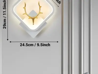 Modern Dear Light Low-poly 3D model