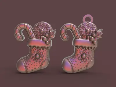 christmastree sock decor 3D print model