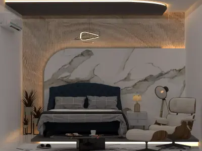 luxuriouse bedroom by sm theinterior hub 3D model