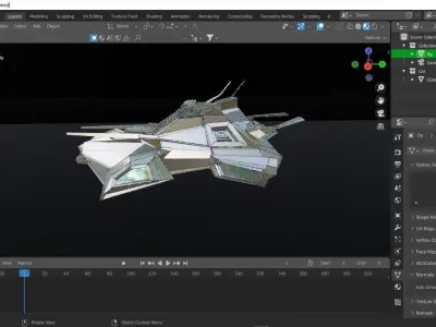 Futuristic Car Low-poly 3D model