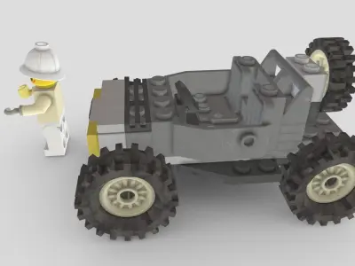 Baron Von Barron from Lego Racers 1999 game Free low-poly 3D model