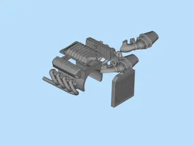 3D printable model ENGINE rccar or truck 3D print model