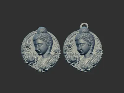 Buddha Pendant 3D Model - STL File for 3D Printing  3D print model
