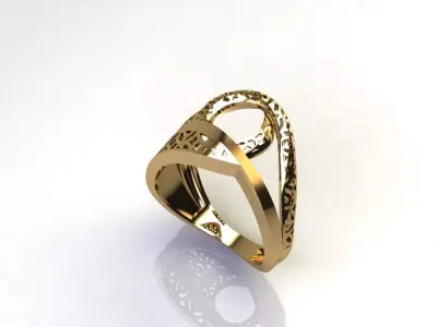Fancy Womens Rings Plain Rings Ready STL 3DM Models Rings 3D print model shop