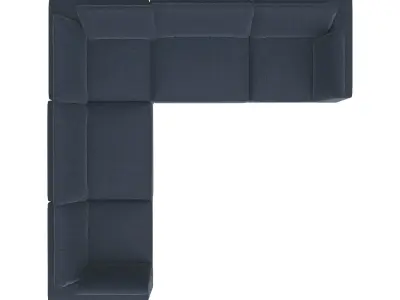Commix Down Filled Overstuffed 5 Piece Sectional Sofa 3D model