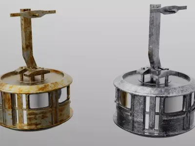 Cable Car Ski Lift  3D model