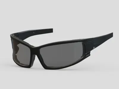  Biker Glasses Low Poly PBR Realistic Low-poly 3D model