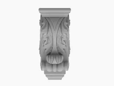 Scroll Corbel 16 3D model