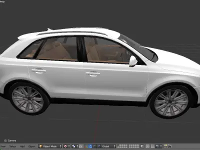 Audi Q3 model OBJ and blender file Low-poly 3D model
