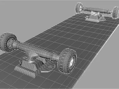 Skateboard two skateboards Low-poly 3D model