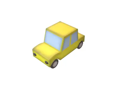 Cartoon Car v1 003 Low-poly 3D model
