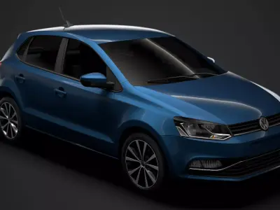 Volkswagen Polo TDI 5d Typ6C 2017 3D model