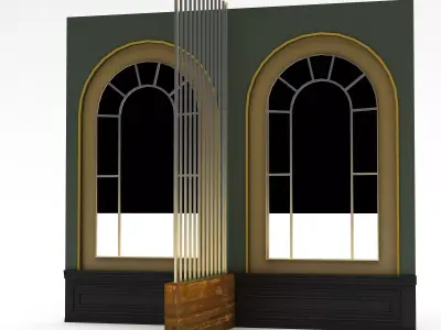 3D model cafe wall decor Low-poly 3D model