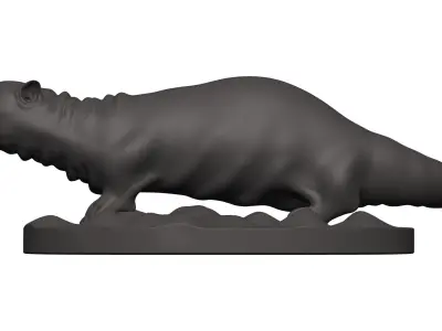Otter animal figurine 3D model