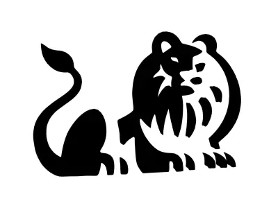 Lion Emblem v4 007 Low-poly 3D model