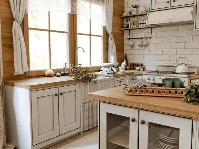 Country Cottage Kitchen Blender Scene 3D model