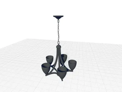 Alvah Light Shaded Classic Traditional Chandelier 3D model