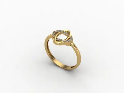 gold ring pint jewelry model 3d stl 3D print model 2