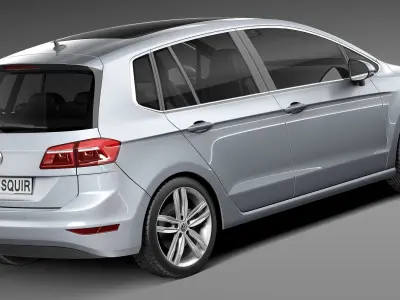 Volkswagen Golf Sportsvan 2015 3D model