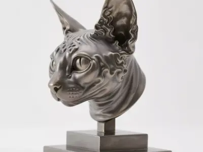  Sphynx Cat 3D print model