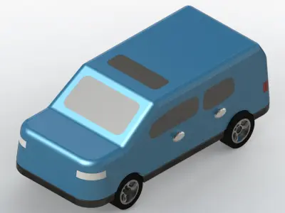 Six Seater Passenger Car 3D print model