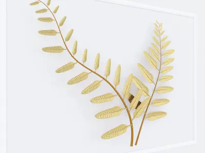 Decorative Metal plants with gold stainless  m9 3D model purchase