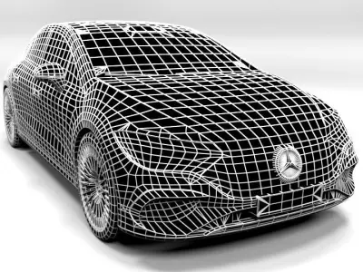 MERCEDES EQE Low-poly 3D model