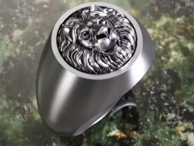 Lion Men Ring 3D print model
