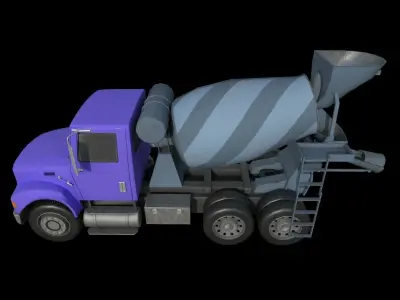 Trucks Pack Low-poly 3D model