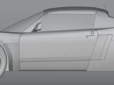 Automobile sports car Low-poly 3D model