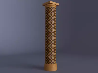 Ornamental column 1  3D model