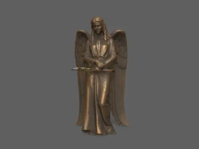 Angel Statue Low-poly 3D model shop