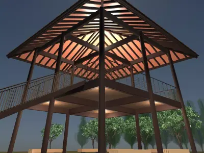 Tropical pavilion 2314 3D model