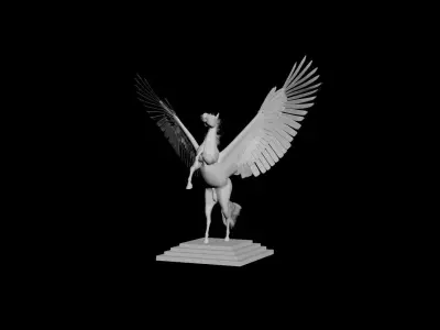 Print Ready Decoration Pegasus 3D model