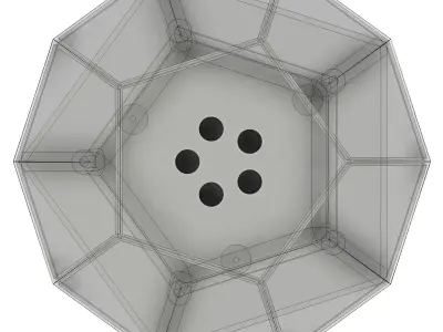 Flower pot dodecahedron with saucer base Free 3D print model
