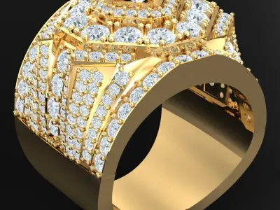 Luxury Men Rings Designs 4MR088 3D print model