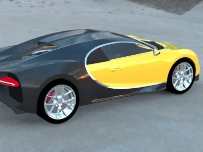 Bugatti Chiron High Detailed V2 3D print model