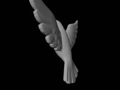 Peace Dove Sculpture 3D print model