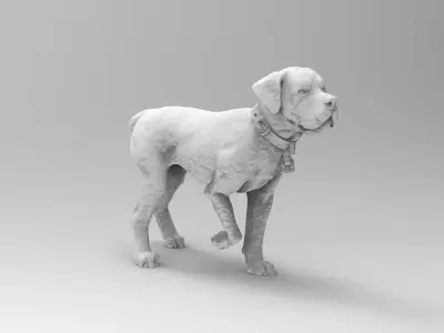 dog sculpture 3D model