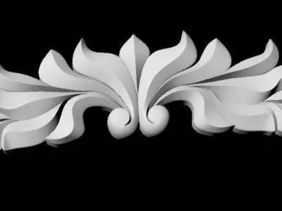 Central decor ornament for furniture 3D model 578