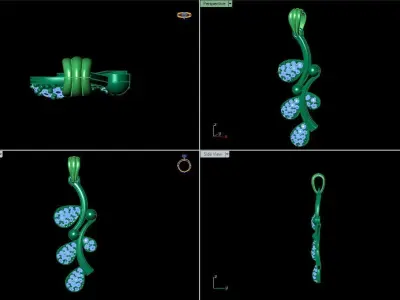 Women Stone Pendant 3D print model